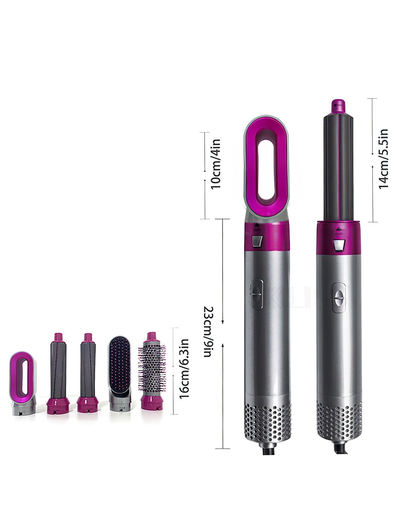 Five in one multifunctional curling iron, dual use hot air comb for curling and straightening -4 colors