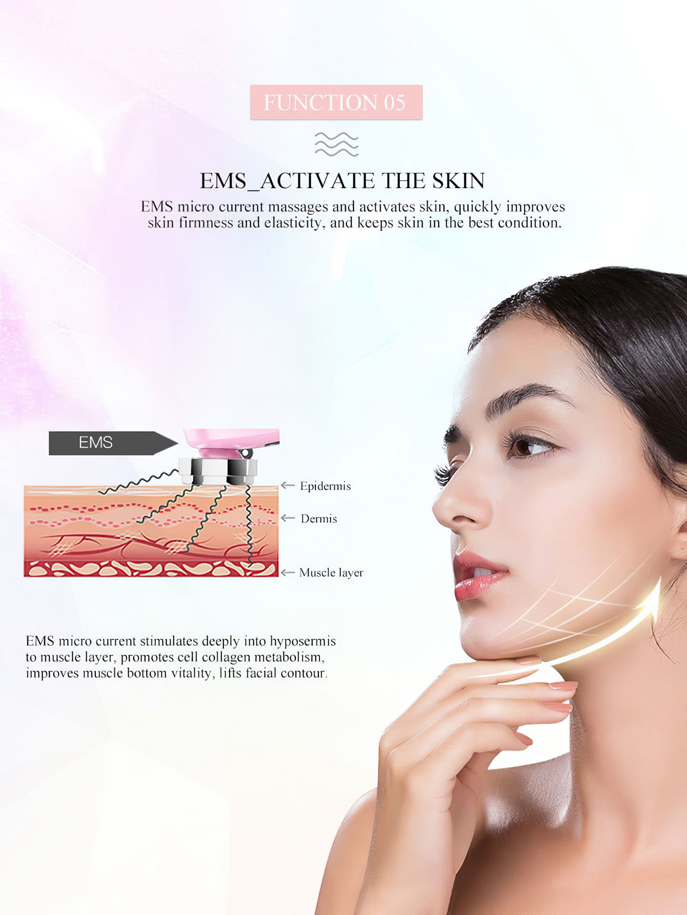 Beauty Instrument with EMS Ion Therapy – Skin Rejuvenation & Facial Care