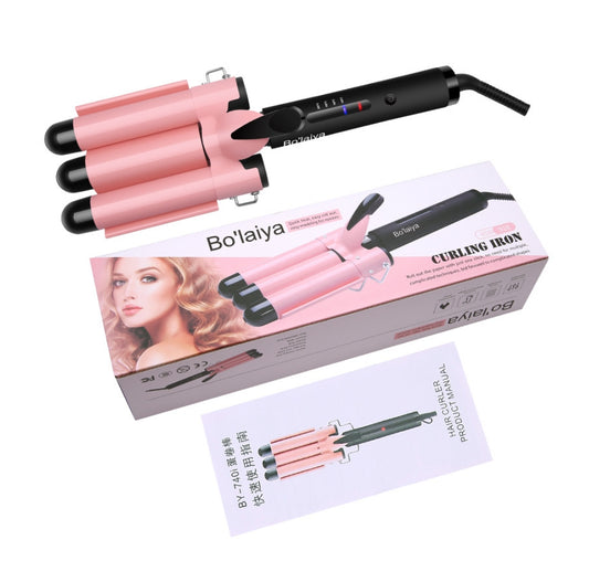 Curler, three tube large wave curling iron