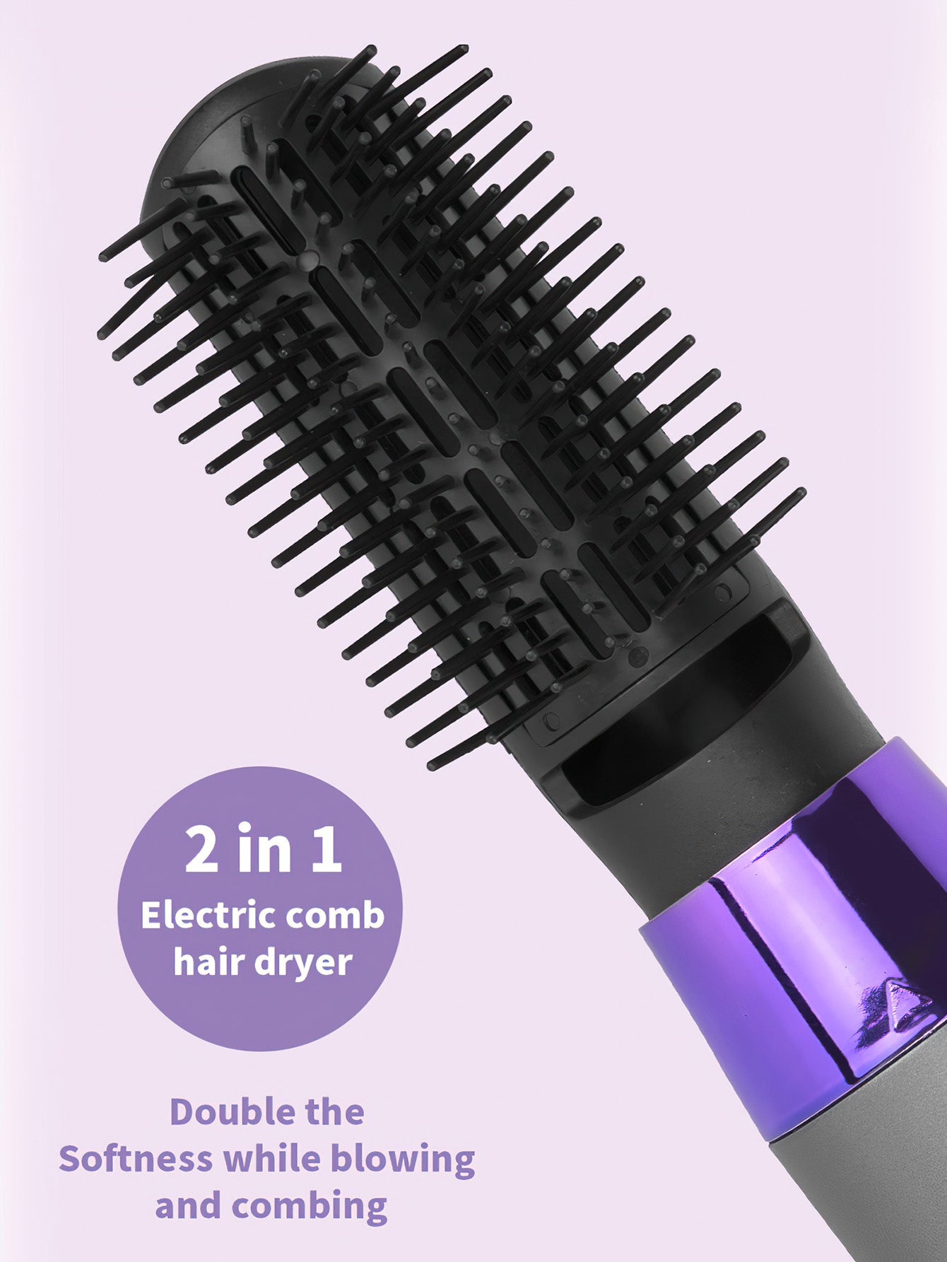 Dual purpose curling and straightening, three in one hot air comb with automatic curling iron