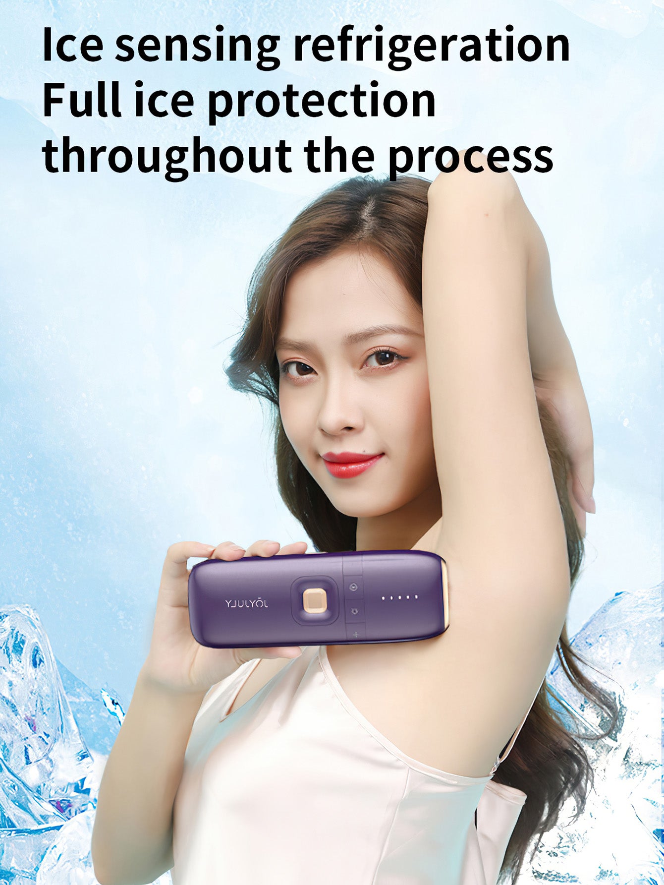 Ice-Sensation Pain-Free Hair Removal Device