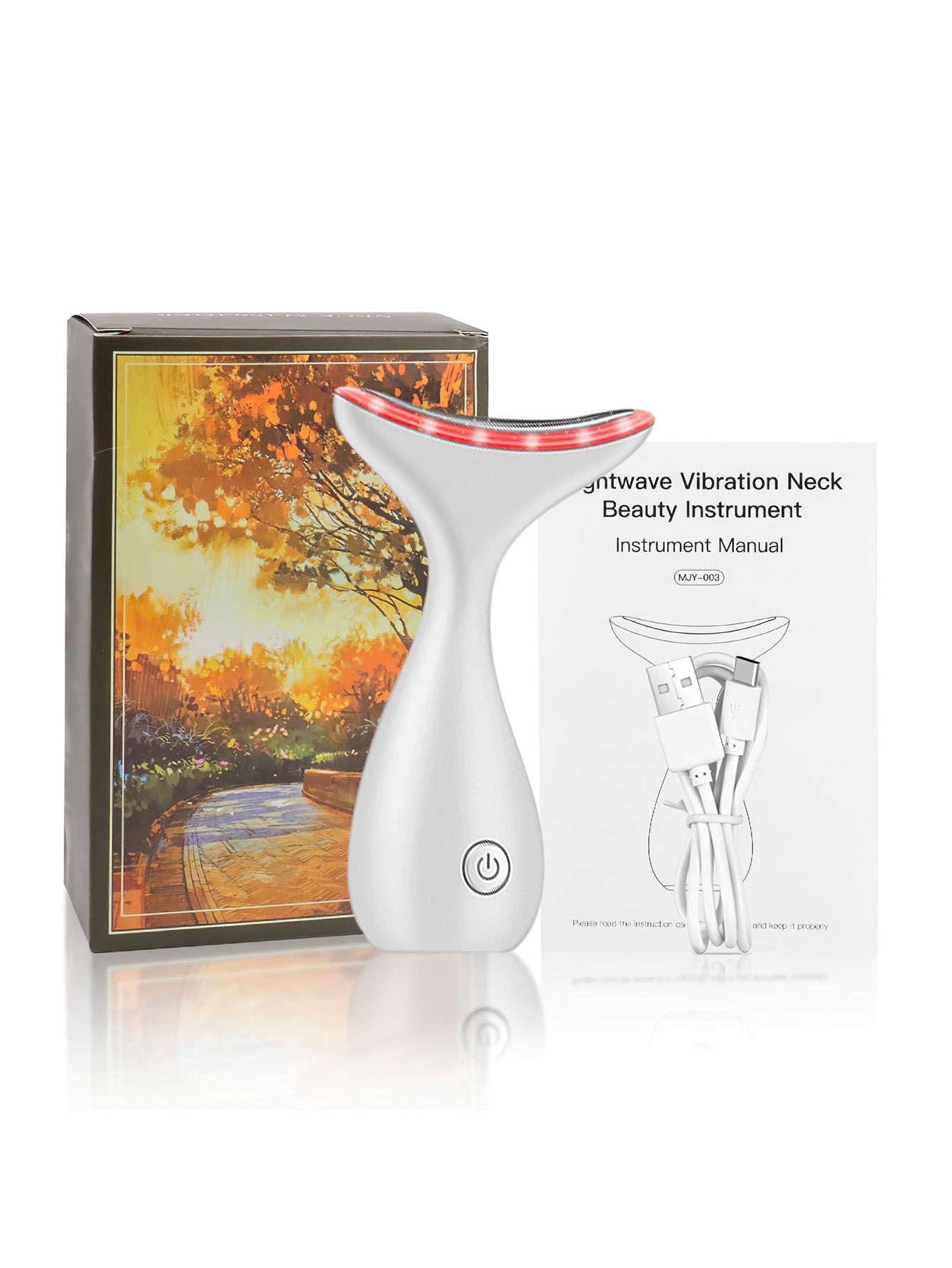 Photon Neck & Face Skin Care Device - 4-in-1 LED Light Therapy for Firming & Smoothing