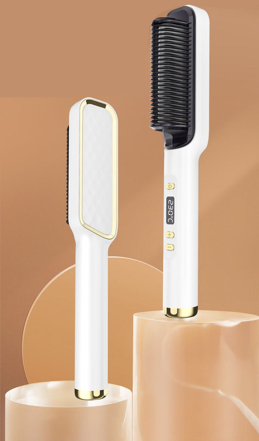 LCD display screen dual use negative ion clamp for straight hair and curly hair