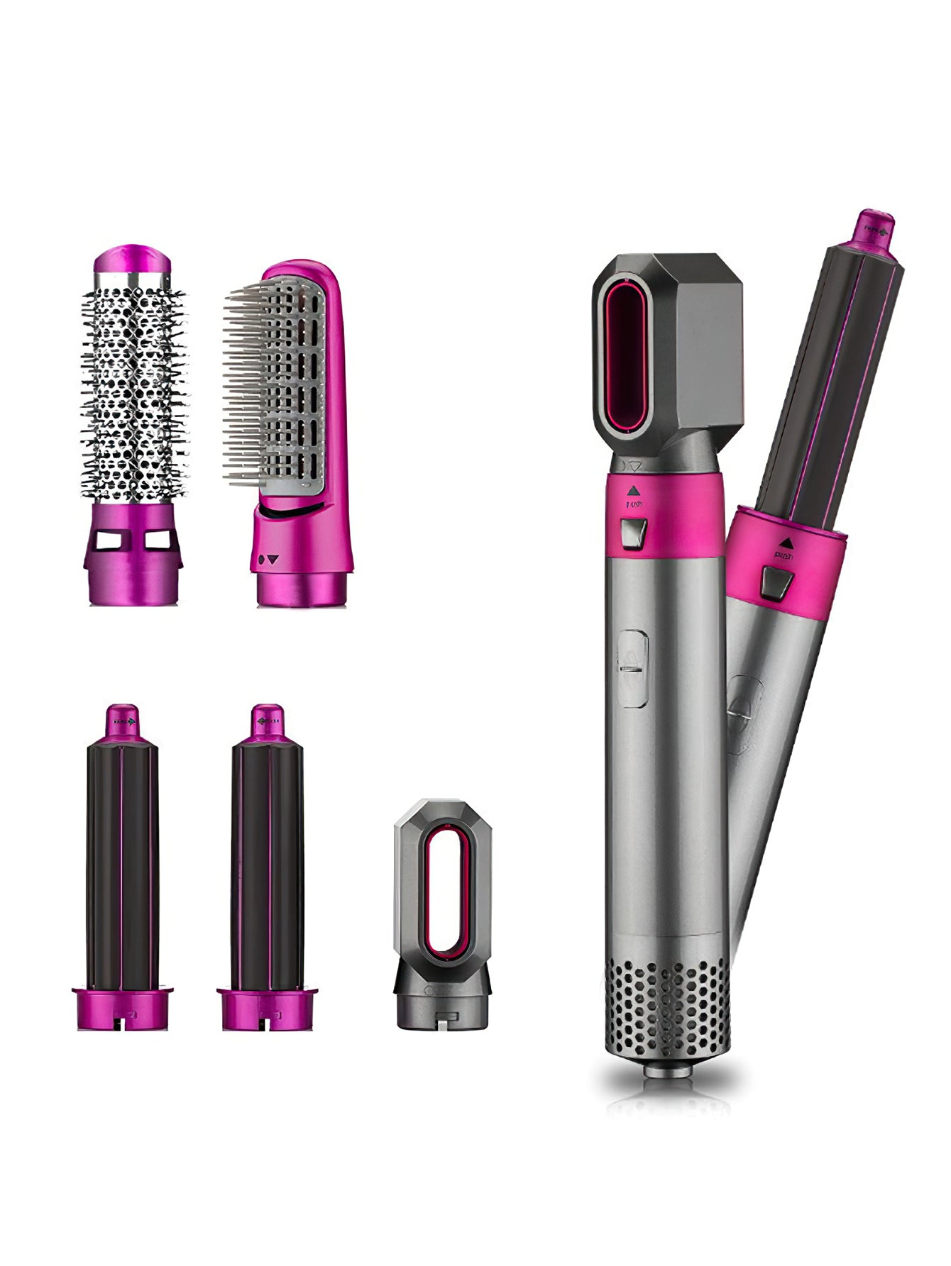 Five in one multifunctional curling iron, dual use hot air comb for curling and straightening -4 colors