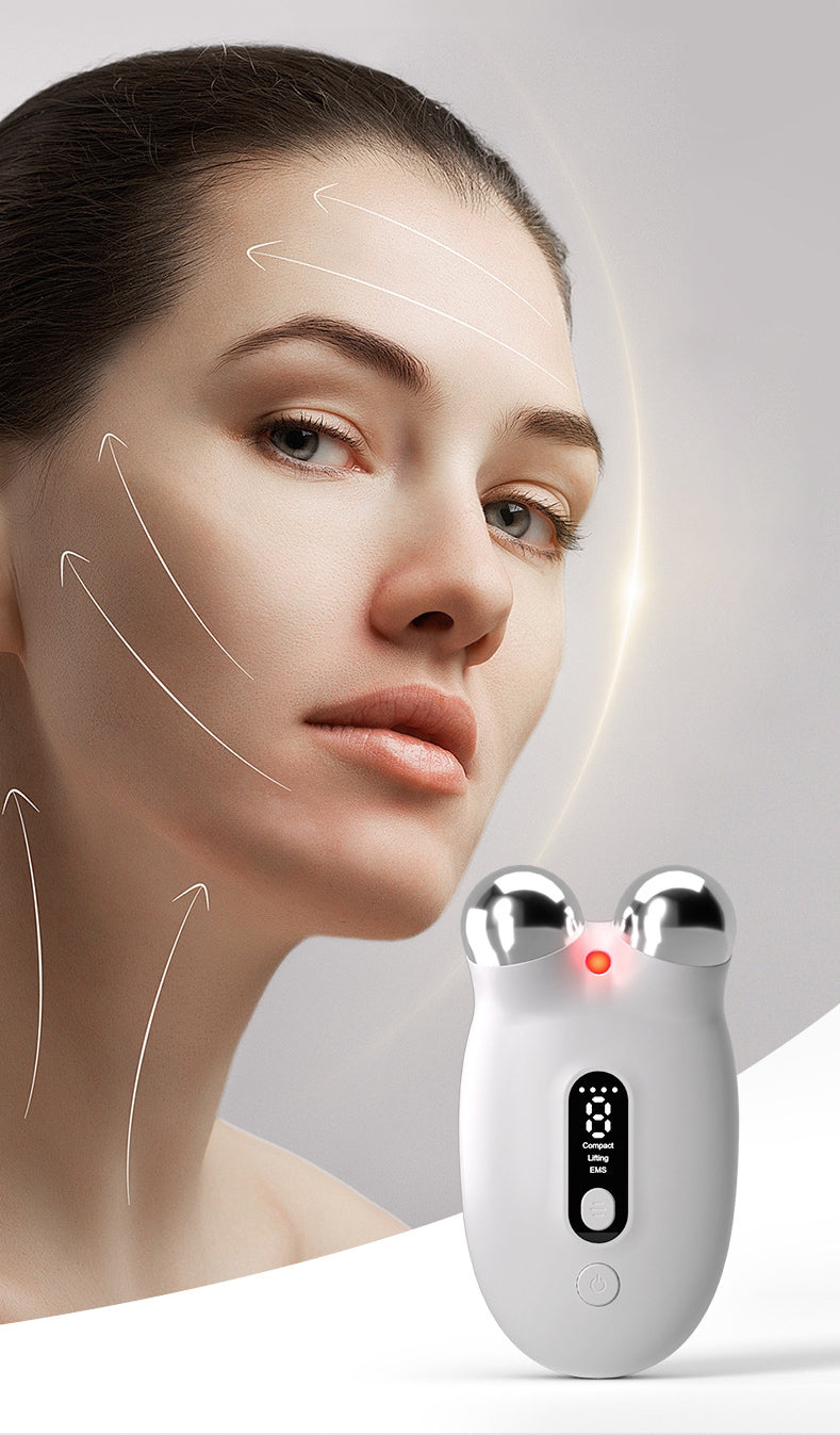 Electric face slimming device for home use, vibration roller massage introduction device